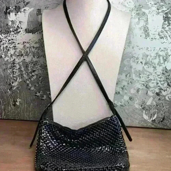 Whiting & Davis Vintage Black Metal Mesh Evening Bag - Picture 6 of 7